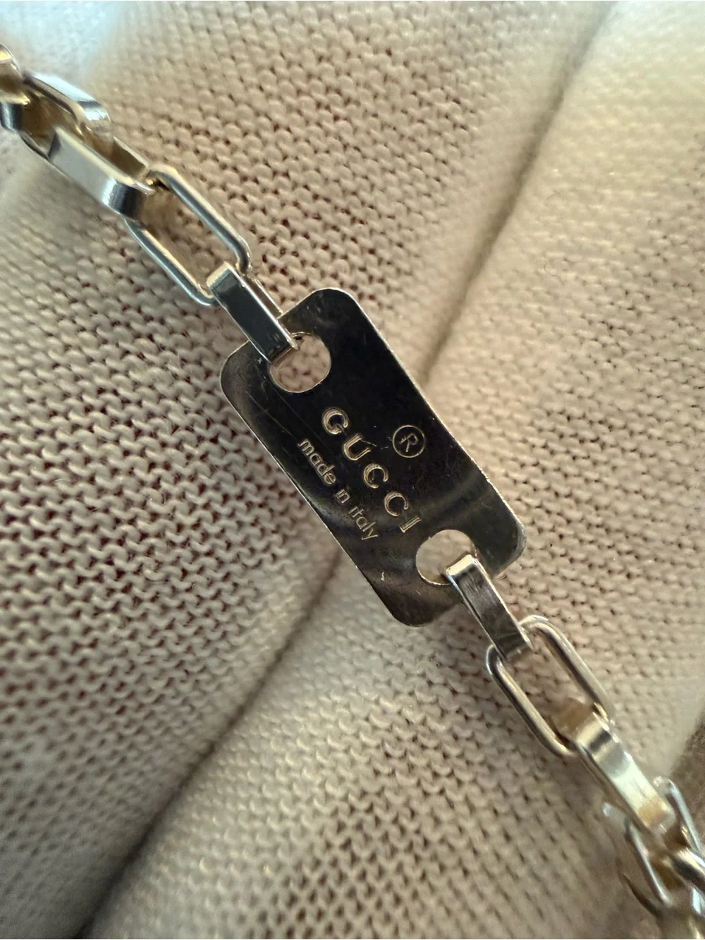 🔥EUC Gucci Sterling Silver Double G Stretch Charm Bracelet Italy🔥